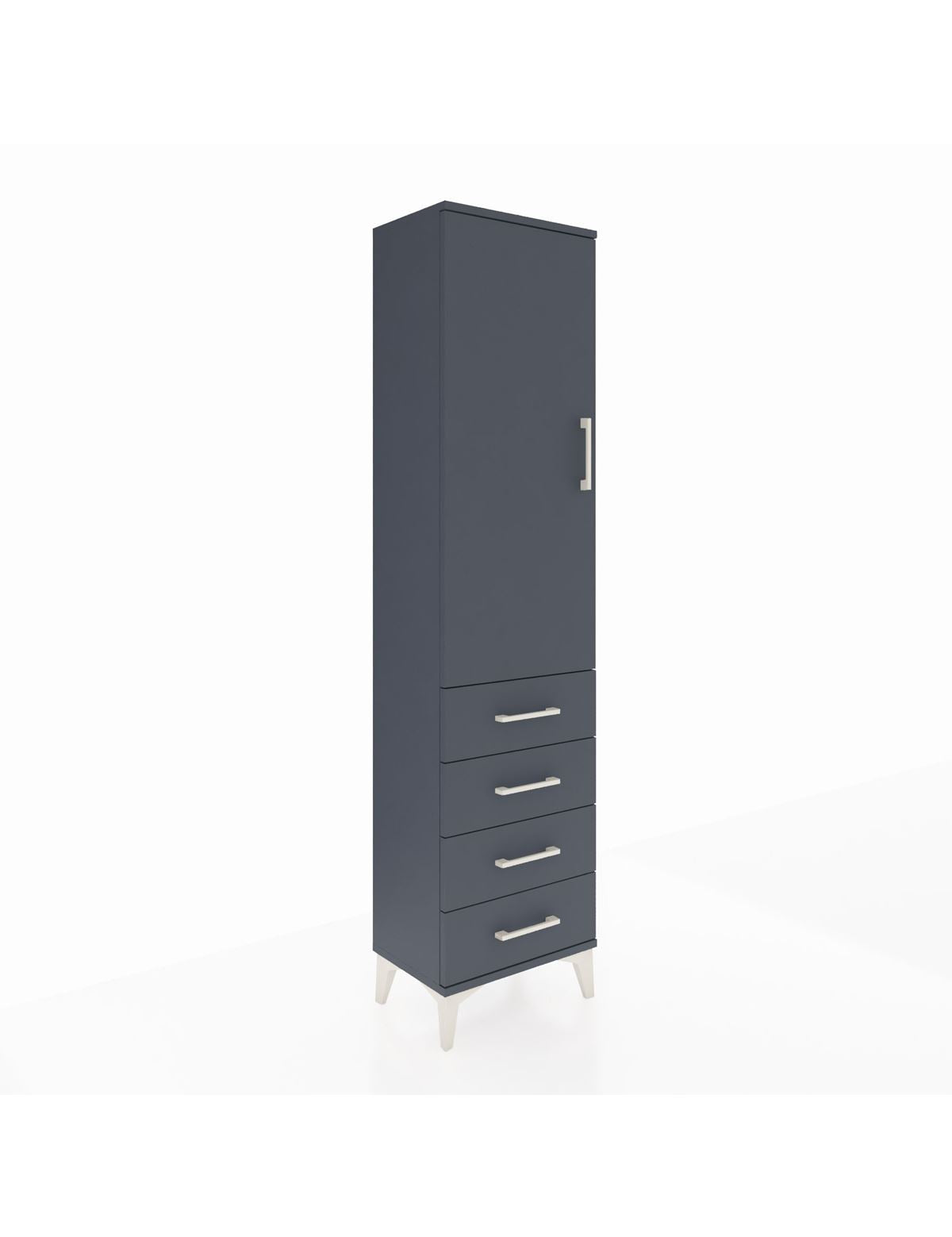 Arges Dolap 2 Raflı 4 Çekmeceli Tek Kapaklı 44x30x182 - S22M005V5A
