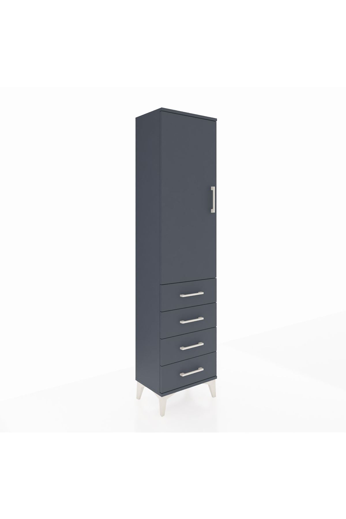 Arges Dolap 2 Raflı 4 Çekmeceli Tek Kapaklı 44x30x182 - S22M005V5A
