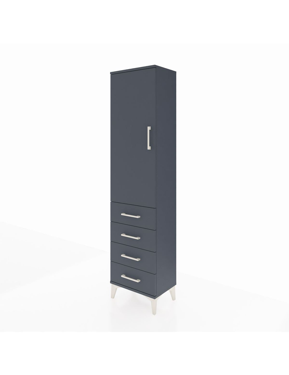 Arges Dolap 2 Raflı 4 Çekmeceli Tek Kapaklı 44x30x182 - S22M005V5A