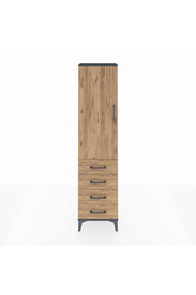 Arges Dolap 2 Raflı 4 Çekmeceli Tek Kapaklı 44x30x182 - S22M005V6A