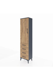 Arges Dolap 2 Raflı 4 Çekmeceli Tek Kapaklı 44x30x182 - S22M005V6A