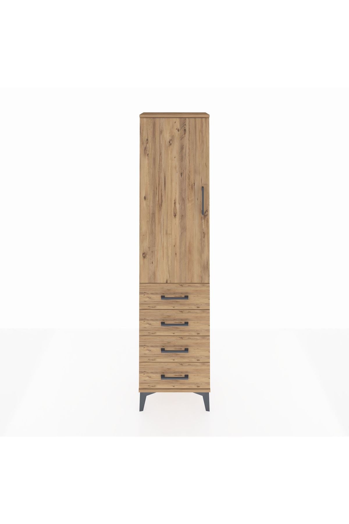 Arges Dolap 2 Raflı 4 Çekmeceli Tek Kapaklı 44x30x182 - S22M005V9A