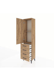 Arges Dolap 2 Raflı 4 Çekmeceli Tek Kapaklı 44x30x182 - S22M005V9A