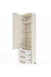 Arges Dolap 4 Raflı 3 Çekmeceli Tek Kapaklı 44x30x182 - S22M006V1A