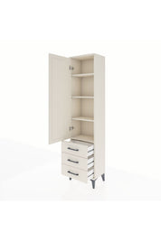 Arges Dolap 4 Raflı 3 Çekmeceli Tek Kapaklı 44x30x182 - S22M006V1A