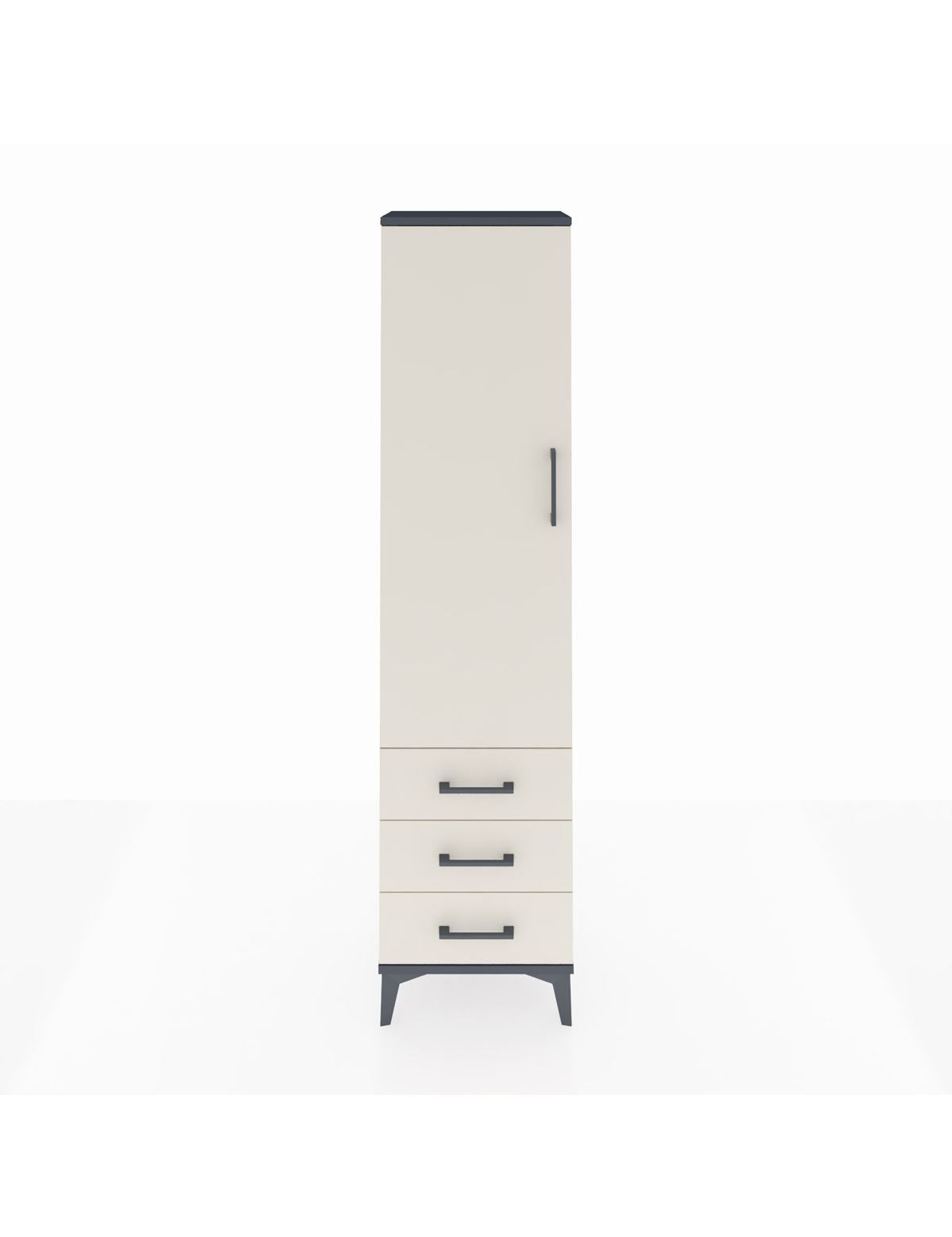 Arges Dolap 4 Raflı 3 Çekmeceli Tek Kapaklı 44x30x182 - S22M006V4A