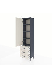 Arges Dolap 4 Raflı 3 Çekmeceli Tek Kapaklı 44x30x182 - S22M006V4A
