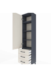 Arges Dolap 4 Raflı 3 Çekmeceli Tek Kapaklı 44x30x182 - S22M006V4A