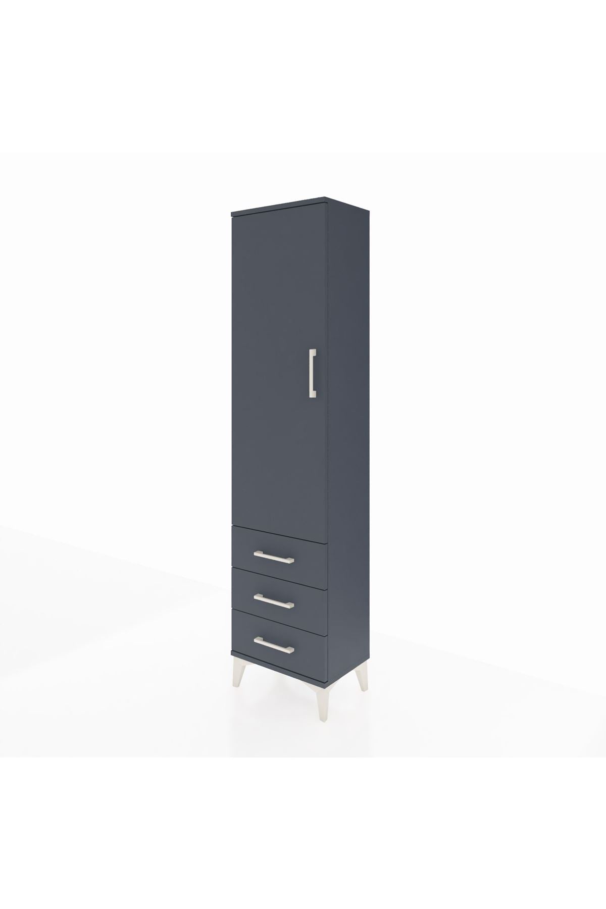 Arges Dolap 4 Raflı 3 Çekmeceli Tek Kapaklı 44x30x182 - S22M006V5A