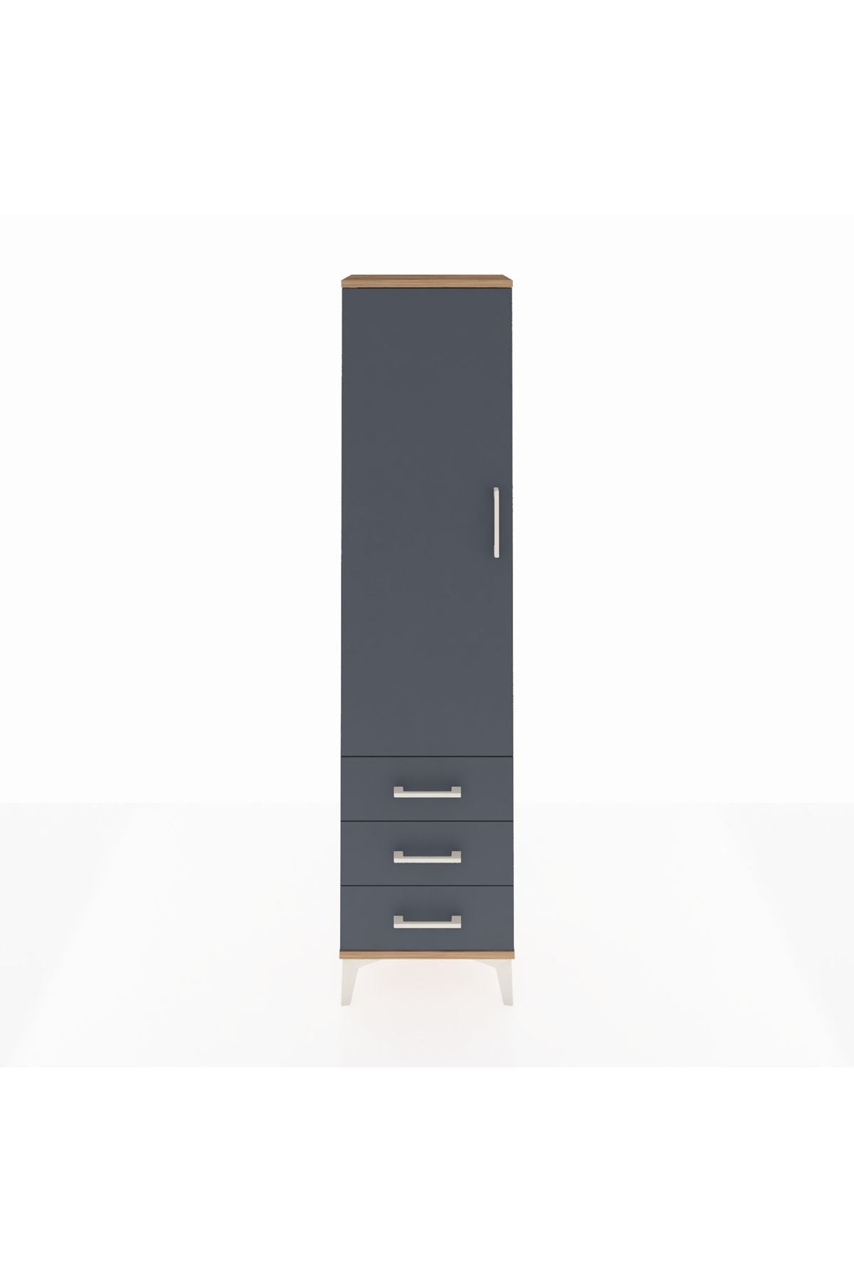 Arges Dolap 4 Raflı 3 Çekmeceli Tek Kapaklı 44x30x182 - S22M006V8A