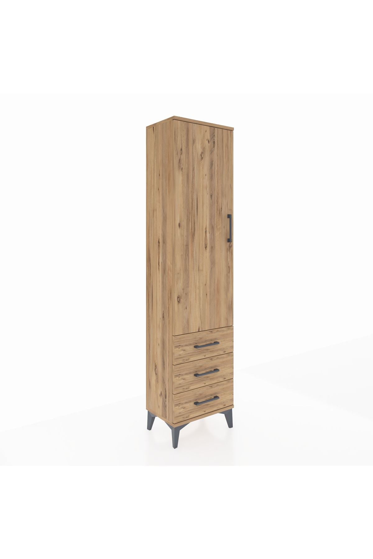 Arges Dolap 4 Raflı 3 Çekmeceli Tek Kapaklı 44x30x182 - S22M006V9A