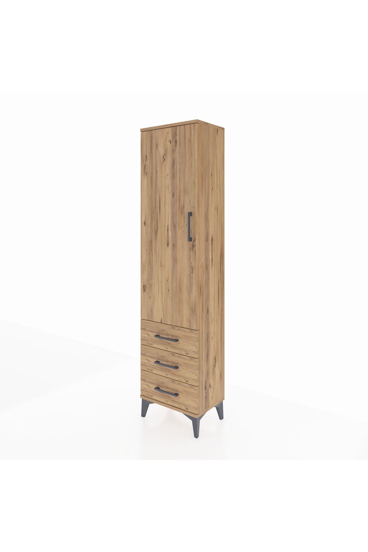 Arges Dolap 4 Raflı 3 Çekmeceli Tek Kapaklı 44x30x182 - S22M006V9A