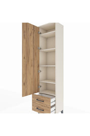 Arges Dolap 5 Raflı 2 Çekmeceli Tek Kapaklı 44x30x182 - S22M007V3A