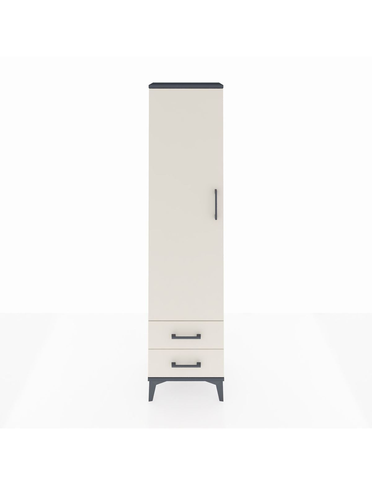 Arges Dolap 5 Raflı 2 Çekmeceli Tek Kapaklı 44x30x182 - S22M007V4A