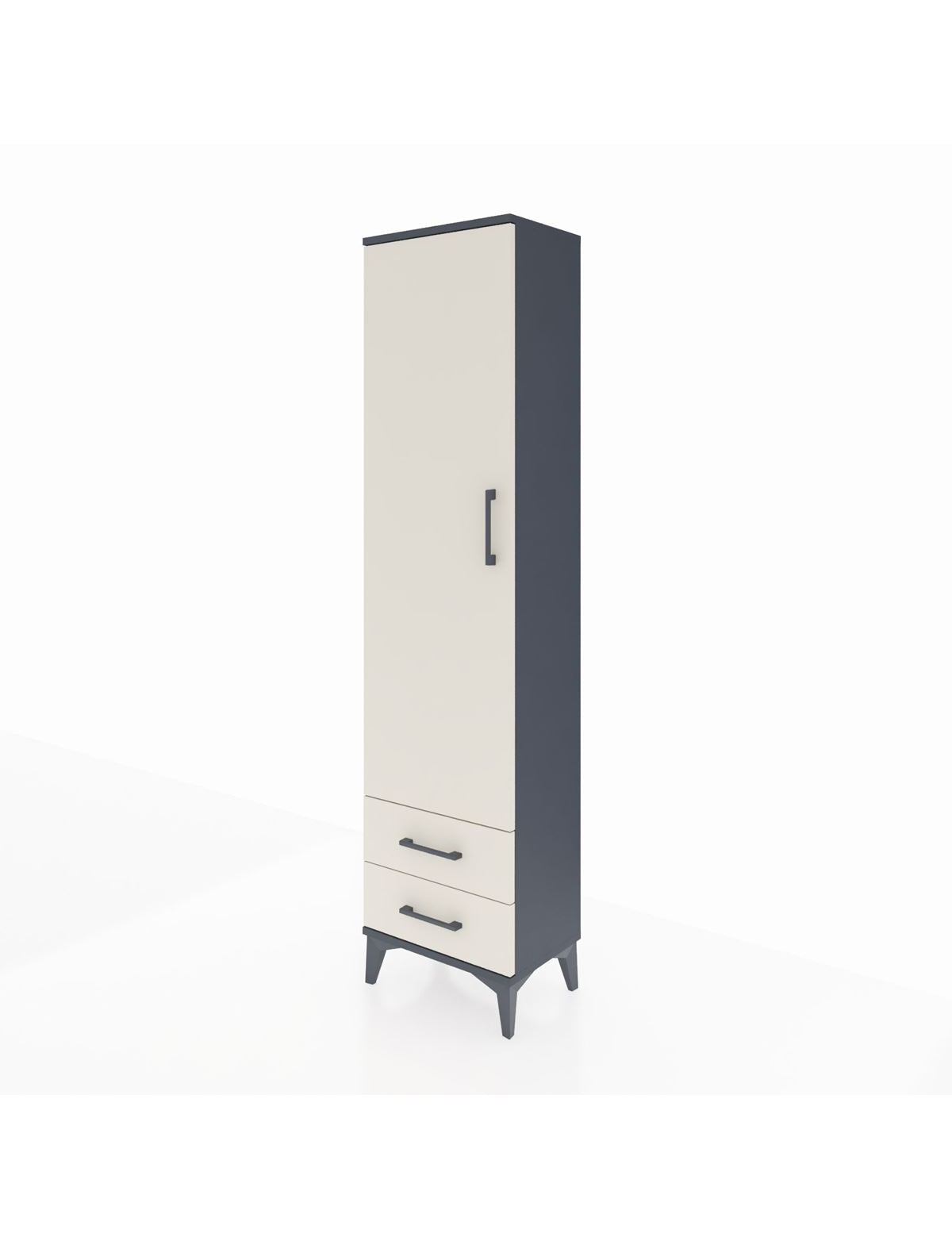 Arges Dolap 5 Raflı 2 Çekmeceli Tek Kapaklı 44x30x182 - S22M007V4A