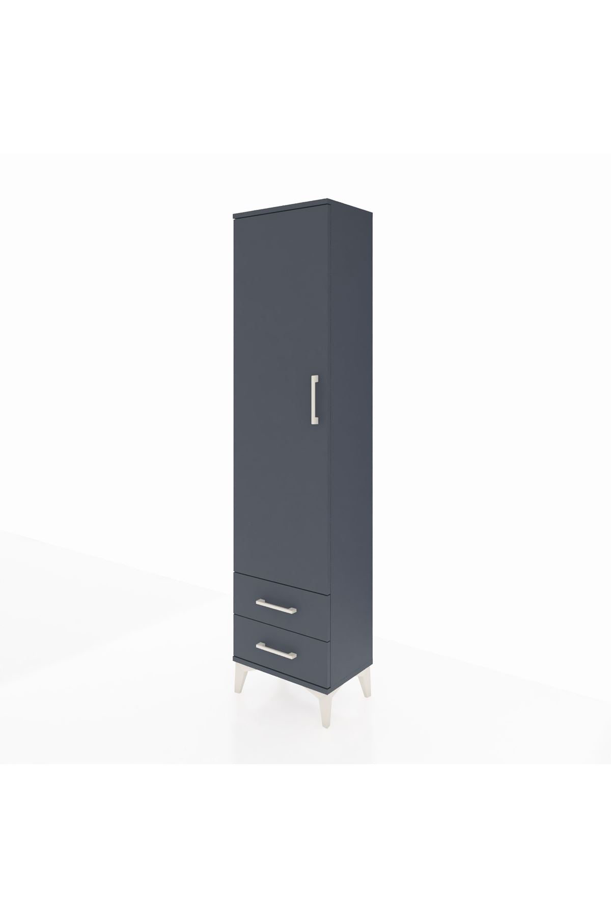 Arges Dolap 5 Raflı 2 Çekmeceli Tek Kapaklı 44x30x182 - S22M007V5A