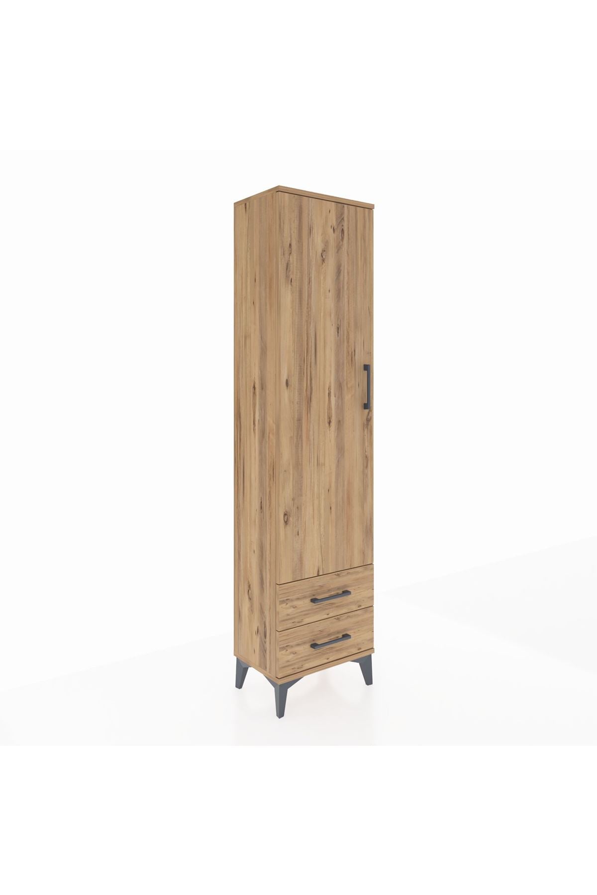 Arges Dolap 5 Raflı 2 Çekmeceli Tek Kapaklı 44x30x182 - S22M007V9A