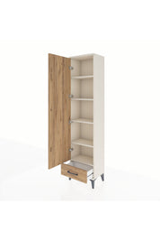 Arges Dolap 5 Raflı Tek Çekmeceli Tek Kapaklı 44x30x182 - S22M008V3A