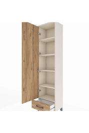 Arges Dolap 5 Raflı Tek Çekmeceli Tek Kapaklı 44x30x182 - S22M008V3A