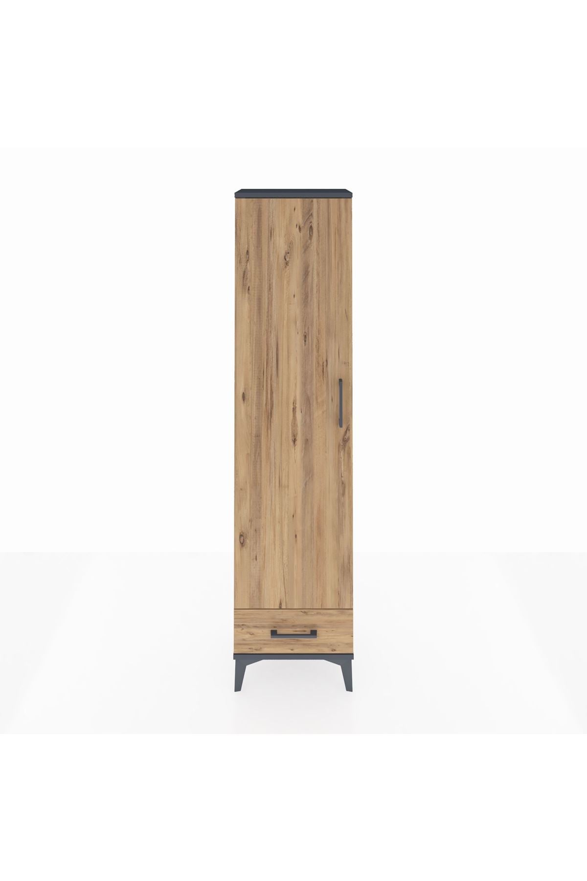 Arges Dolap 5 Raflı Tek Çekmeceli Tek Kapaklı 44x30x182 - S22M008V6A