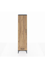 Arges Dolap 5 Raflı Tek Çekmeceli Tek Kapaklı 44x30x182