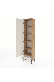 Arges Dolap 5 Raflı Tek Çekmeceli Tek Kapaklı 44x30x182 - S22M008V7A