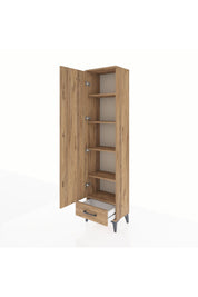 Arges Dolap 5 Raflı Tek Çekmeceli Tek Kapaklı 44x30x182 - S22M008V9A