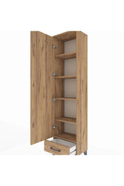 Arges Dolap 5 Raflı Tek Çekmeceli Tek Kapaklı 44x30x182 - S22M008V9A