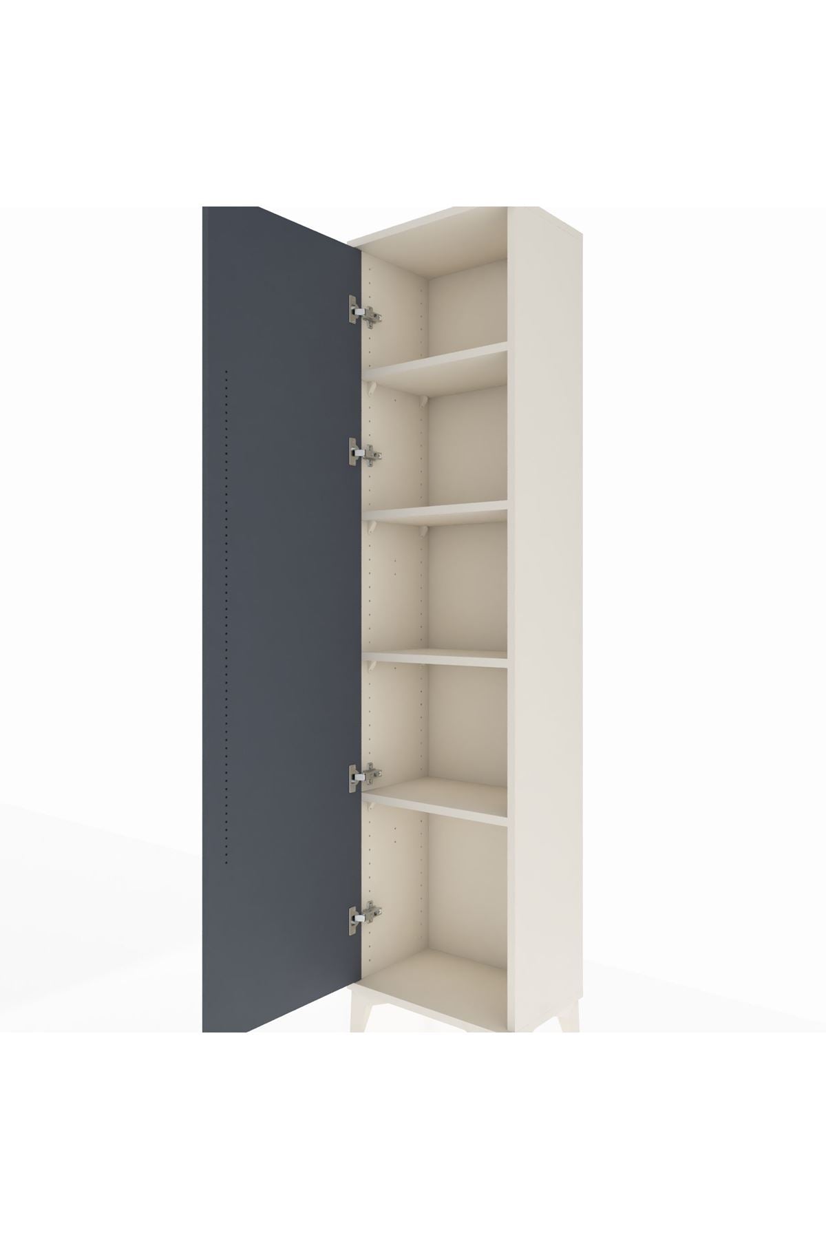 Arges Dolap 4 Raflı Tek Kapaklı 44x30x182 - S22M009V2A
