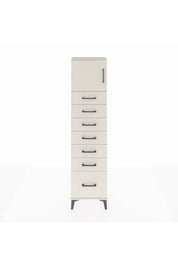 Arges Dolap Tek Raflı 7 Çekmeceli Tek Kapaklı 44x30x182 - S22M010V1A