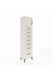 Arges Dolap Tek Raflı 7 Çekmeceli Tek Kapaklı 44x30x182 - S22M010V1A