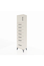 Arges Dolap Tek Raflı 7 Çekmeceli Tek Kapaklı 44x30x182 - S22M010V1A