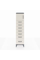 Arges Dolap Tek Raflı 7 Çekmeceli Tek Kapaklı 44x30x182