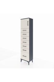 Arges Dolap Tek Raflı 7 Çekmeceli Tek Kapaklı 44x30x182 - S22M010V4A