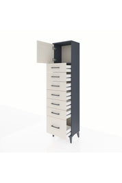 Arges Dolap Tek Raflı 7 Çekmeceli Tek Kapaklı 44x30x182 - S22M010V4A