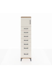 Arges Dolap Tek Raflı 7 Çekmeceli Tek Kapaklı 44x30x182 - S22M010V7A