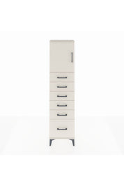 Arges Dolap Tek Raflı 6 Çekmeceli Tek Kapaklı 44x30x182 - S22M011V1A