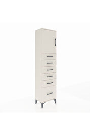 Arges Dolap Tek Raflı 6 Çekmeceli Tek Kapaklı 44x30x182 - S22M011V1A
