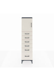 Arges Dolap Tek Raflı 6 Çekmeceli Tek Kapaklı 44x30x182 - S22M011V4A