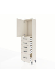Arges Dolap Tek Raflı 5 Çekmeceli Tek Kapaklı 44x30x182 - S22M012V1A