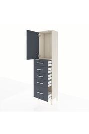 Arges Dolap Tek Raflı 5 Çekmeceli Tek Kapaklı 44x30x182 - S22M012V2A