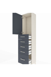 Arges Dolap Tek Raflı 5 Çekmeceli Tek Kapaklı 44x30x182 - S22M012V2A
