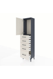Arges Dolap Tek Raflı 5 Çekmeceli Tek Kapaklı 44x30x182 - S22M012V4A