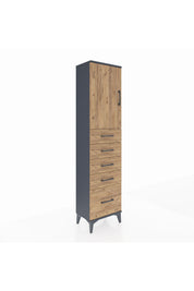 Arges Dolap Tek Raflı 5 Çekmeceli Tek Kapaklı 44x30x182 - S22M012V6A