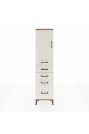 Arges Dolap Tek Raflı 5 Çekmeceli Tek Kapaklı 44x30x182 - S22M012V7A