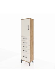 Arges Dolap Tek Raflı 5 Çekmeceli Tek Kapaklı 44x30x182 - S22M012V7A
