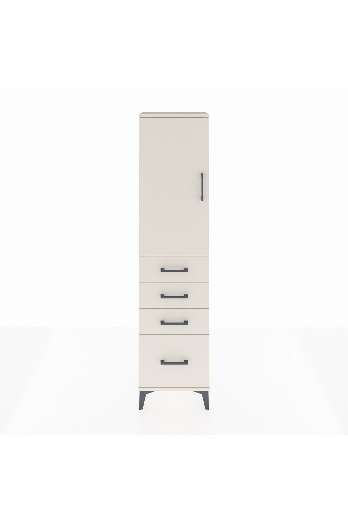 Arges Dolap 2 Raflı 4 Çekmeceli Tek Kapaklı 44x30x182 - S22M013V1A