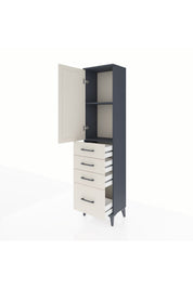 Arges Dolap 2 Raflı 4 Çekmeceli Tek Kapaklı 44x30x182 - S22M013V4A