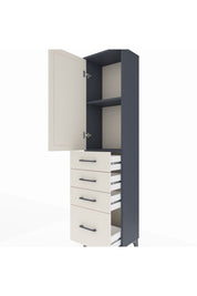 Arges Dolap 2 Raflı 4 Çekmeceli Tek Kapaklı 44x30x182 - S22M013V4A