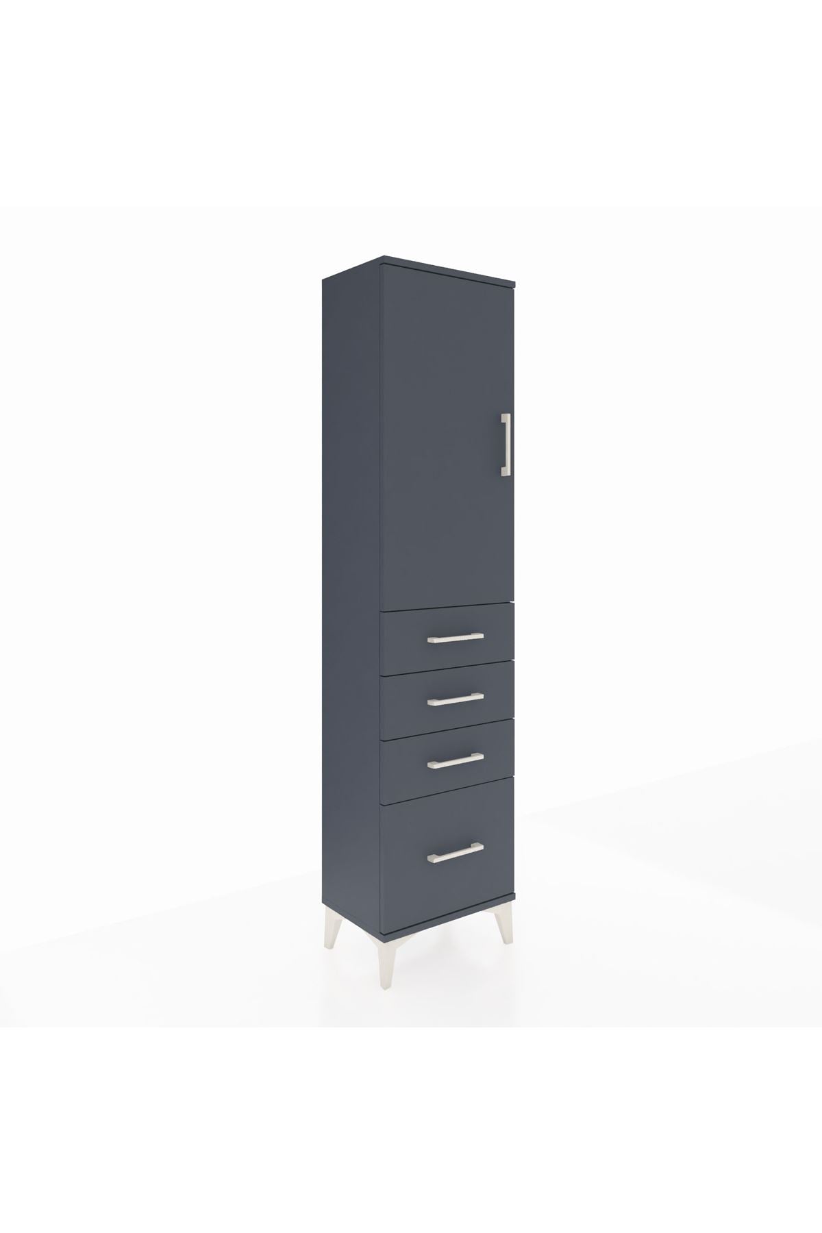 Arges Dolap 2 Raflı 4 Çekmeceli Tek Kapaklı 44x30x182 - S22M013V5A